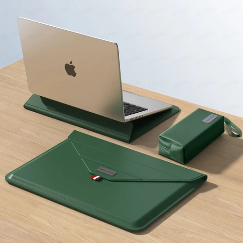 Imagen 1 del producto Funda de ordenador portátil para MacBook 2024 M3 Air 15, funda modelo A3114 M2 13 14 15,3 16 pulgadas, sobre de alfombrilla de ratón con bolsa de almacenamiento de cables