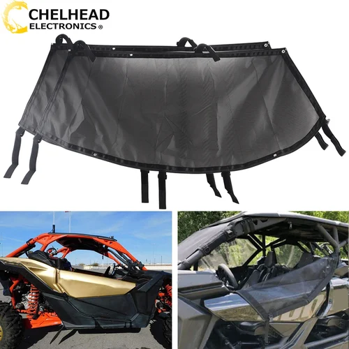 Redes para puertas y ventanas, malla para Can Am Maverick X3 y X3 Max 2017, 2018, 2019, 2020, 2021, 2022, 2023, 2024, ATV, UTV, accesorios 2 piezas