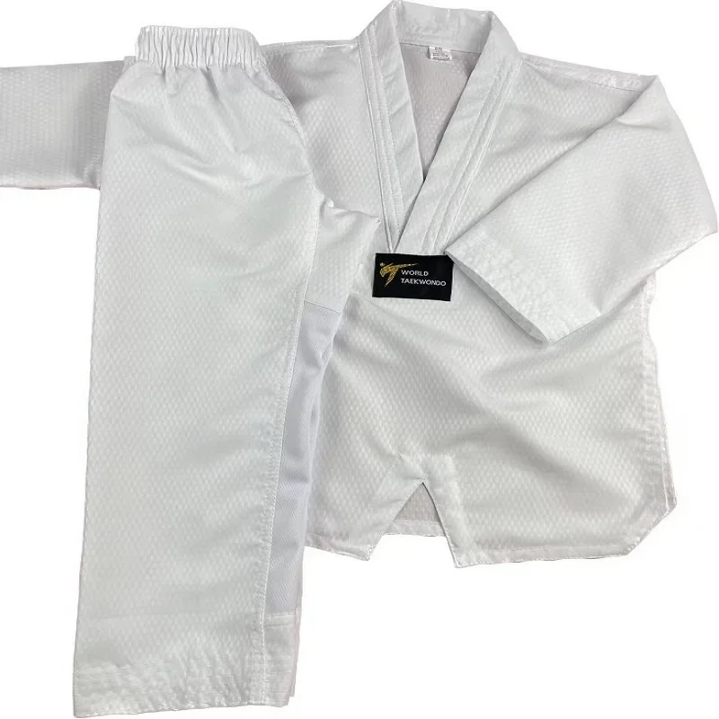 White Collar Taekwondo Dobok Uniform - Soft Breathable & Comfortable, Martial Arts Training Suit for Adults & Kids, Ideal for Be
