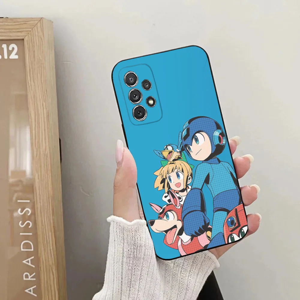 Game Phone Case For Samsung Galaxy A20,A21s,A22,A31,A32,A52,A53,A72,73,A80,A91Soft R-Rockman M-Megaman Black Cover