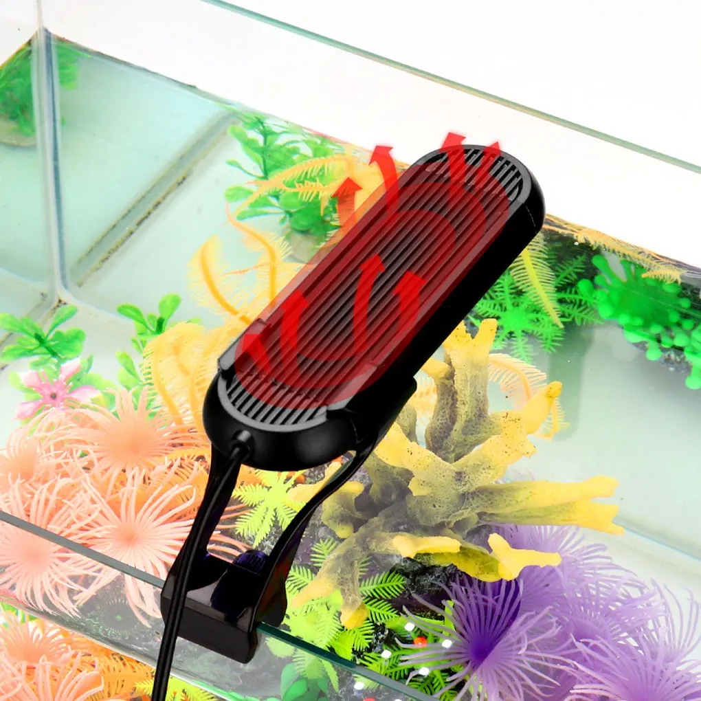 Black Led Light With Fish Fin Large Area Heat Dissipation ulating Natural Environment Lighting USB DC5V