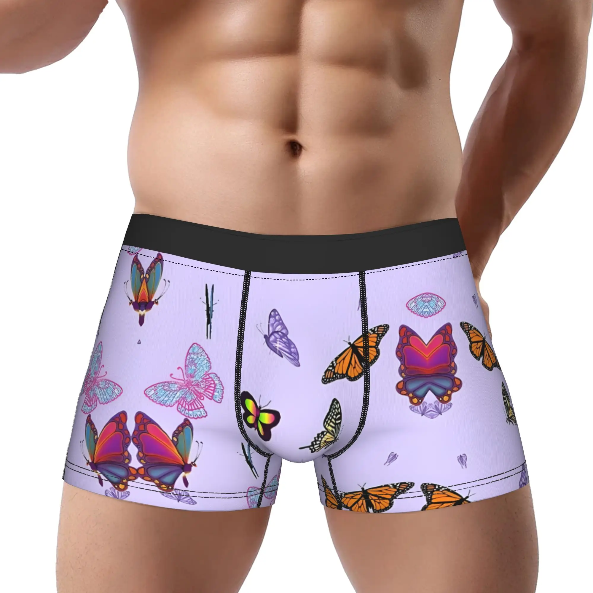 

Colored Butterfly Pattern Underpants Homme Panties Men's Underwear Butterfly Ventilate Shorts Boxer Briefs