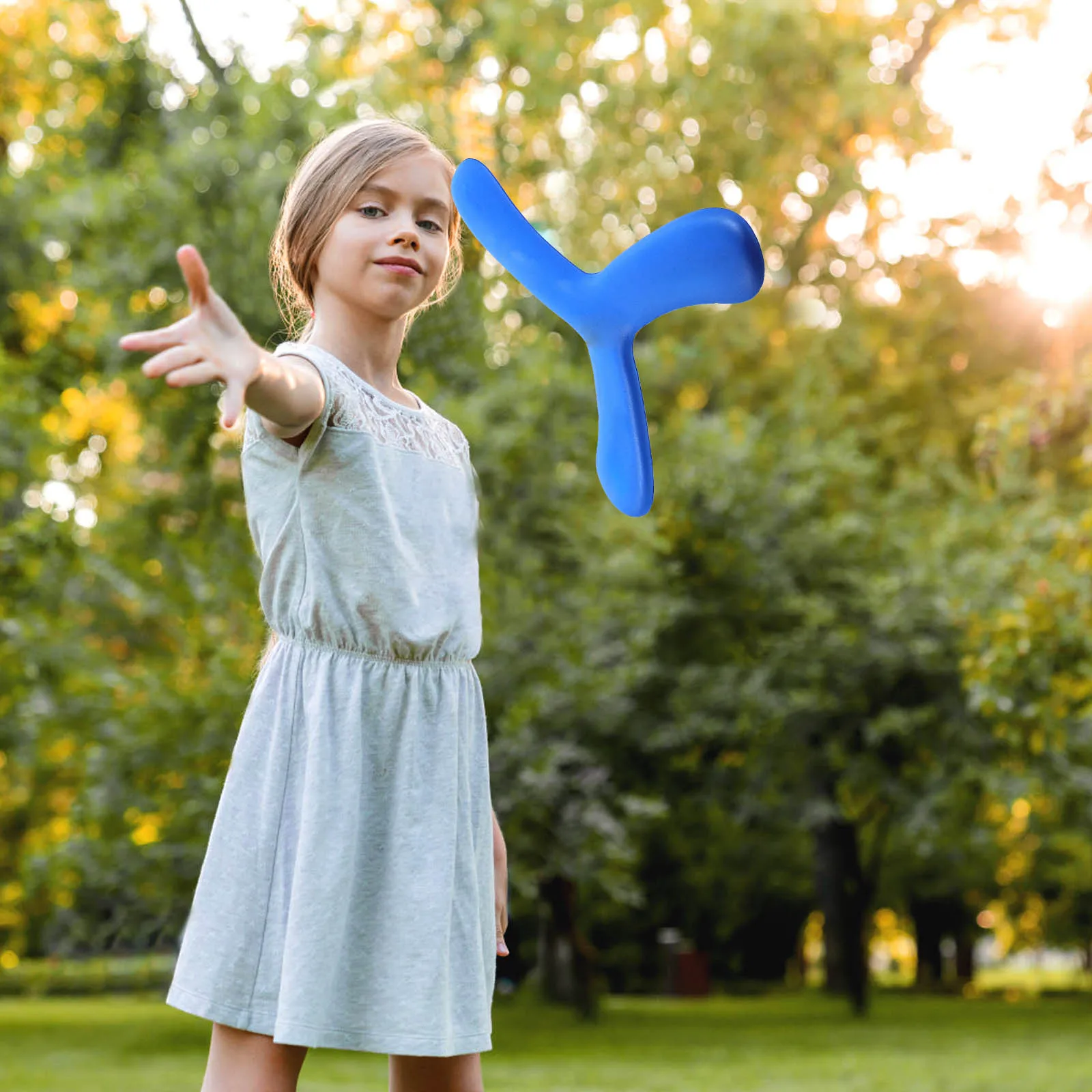 

Flying Disc Blue Color Outdoor Sports Plaything Recreation Recreation Boomerang Toy Game Throw Catch