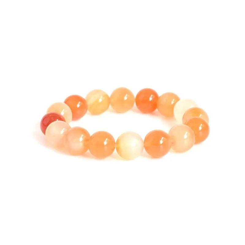 Natural Carnelian Chakra Stone Carved Crystal Healing Beads Stretch Semi-precious Stones Beaded Bracelets