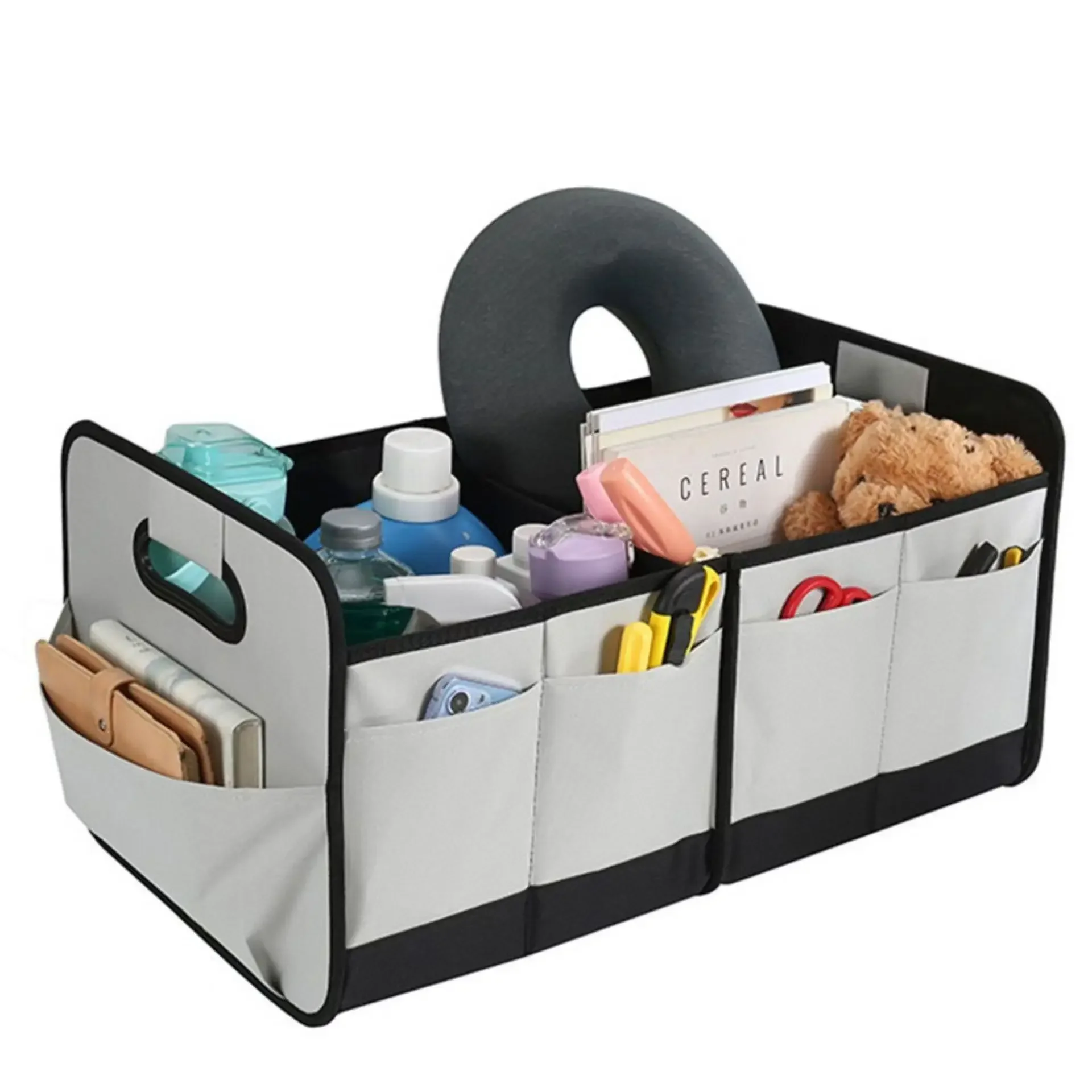 Auto-Aufbewahrungsbox, Kofferraum-Aufbewahrungsbox, Oxford-Stoff-Aufbewahrungsbox, großes Fassungsvermögen, faltbar – Detail 3