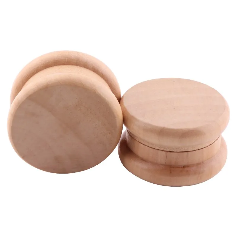 2 Layers 55mm  Spice Mill Zinc Alloy Wood Dry Herb Smoke Cigarette Accessories  Tobacco Grinder