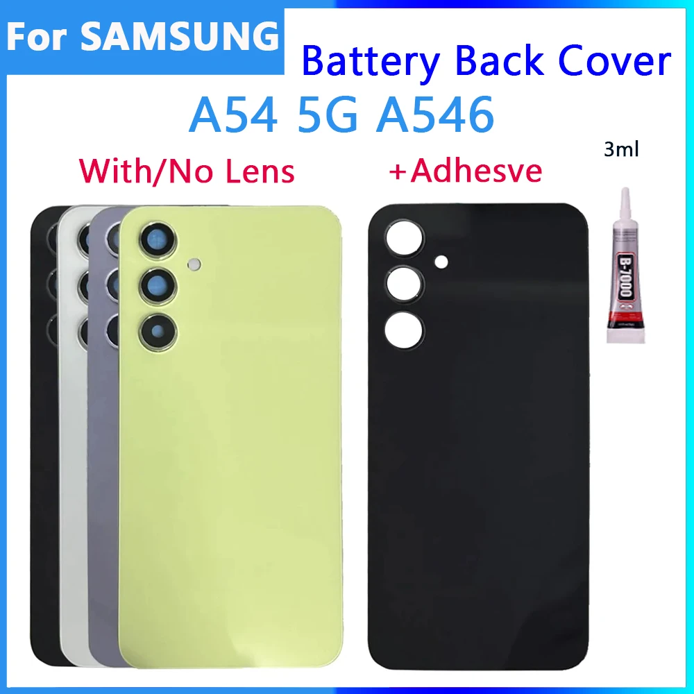 

A54 5G A546 Glass For Samsung Galaxy SM-A54 Battery Back Cover Rear Door Lid Panel Shell Housing Case Camera Lens chaiss Sticker