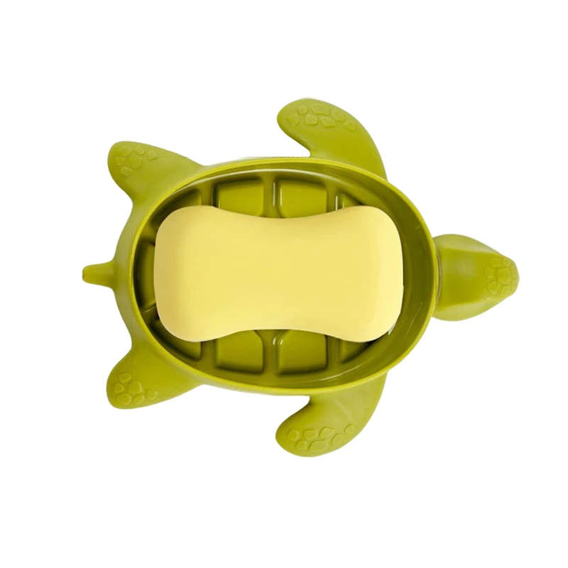 Creative Sea Turtle Shaped Anti-slip Soap Box Household Simple Washing Table Soap Dishes Bathroom Soap Holder Drain Plate New