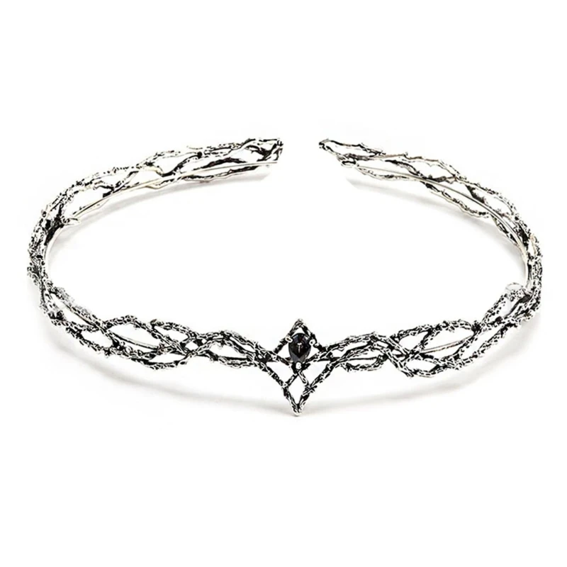 Practical Elven Crowns Headpieces Stylish Alloy Materials Portable Accessory for Stage Performances and Celebration