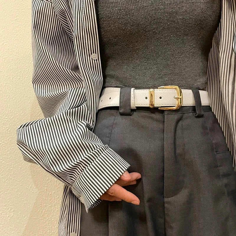 2026 New Women Belts A solid color Casual, retro and Elegant PU  jeans and coats belt, suitable for all four seasons