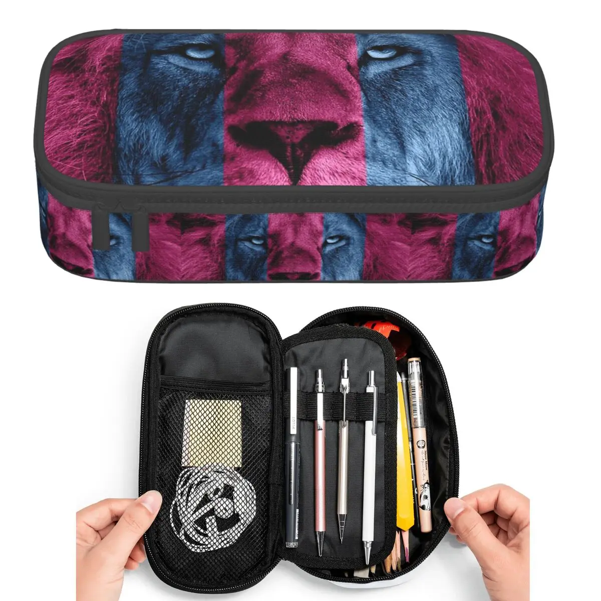 Estuches para lápices Aston Villa Lion para estudiantes, caja para lápices, bolsa para lápices, bolsa para lápices de gran capacidad, soporte para bolígrafos