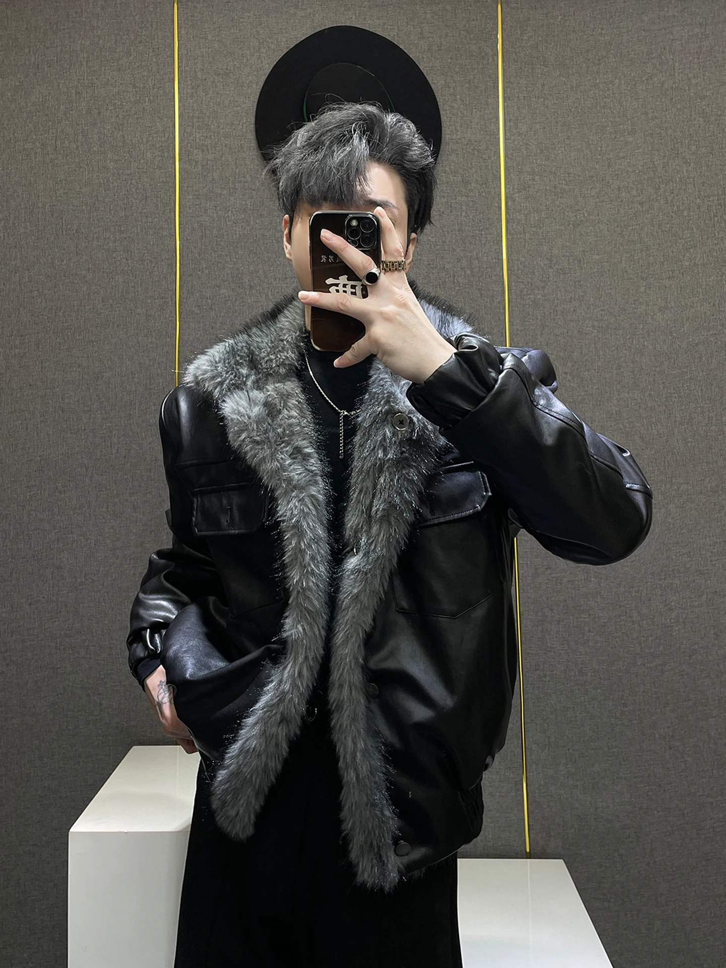 Men's 2025 Winter New Jackets Thickened Warm Faux Mink Fur Coats Male Long Sleeve Handsome Double-sided Wear Wear Chic Faux Fur