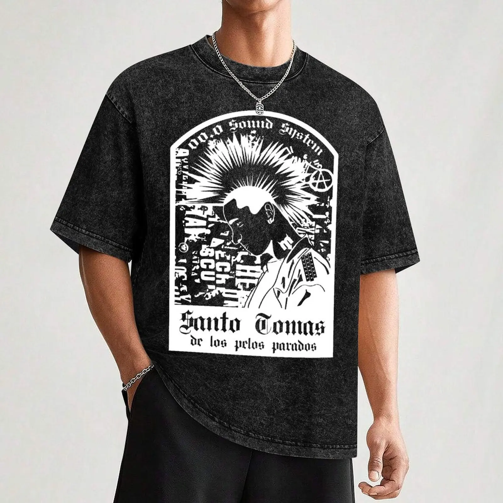 Santo Tomas de los pelos parados T-Shirt Stylish Graphic Short Sleeve Top
