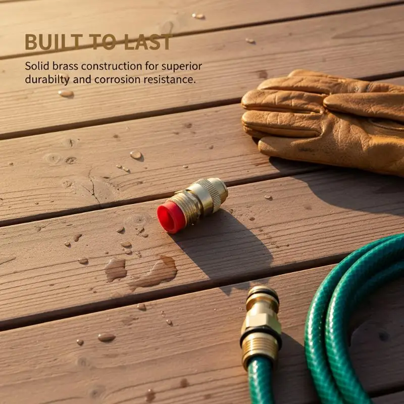 Brass Adjustable Garden Sprinkler Nozzle Set 8 Modes High Pressure Water Spray Nozzle for Flower Bed Vegetable Patch