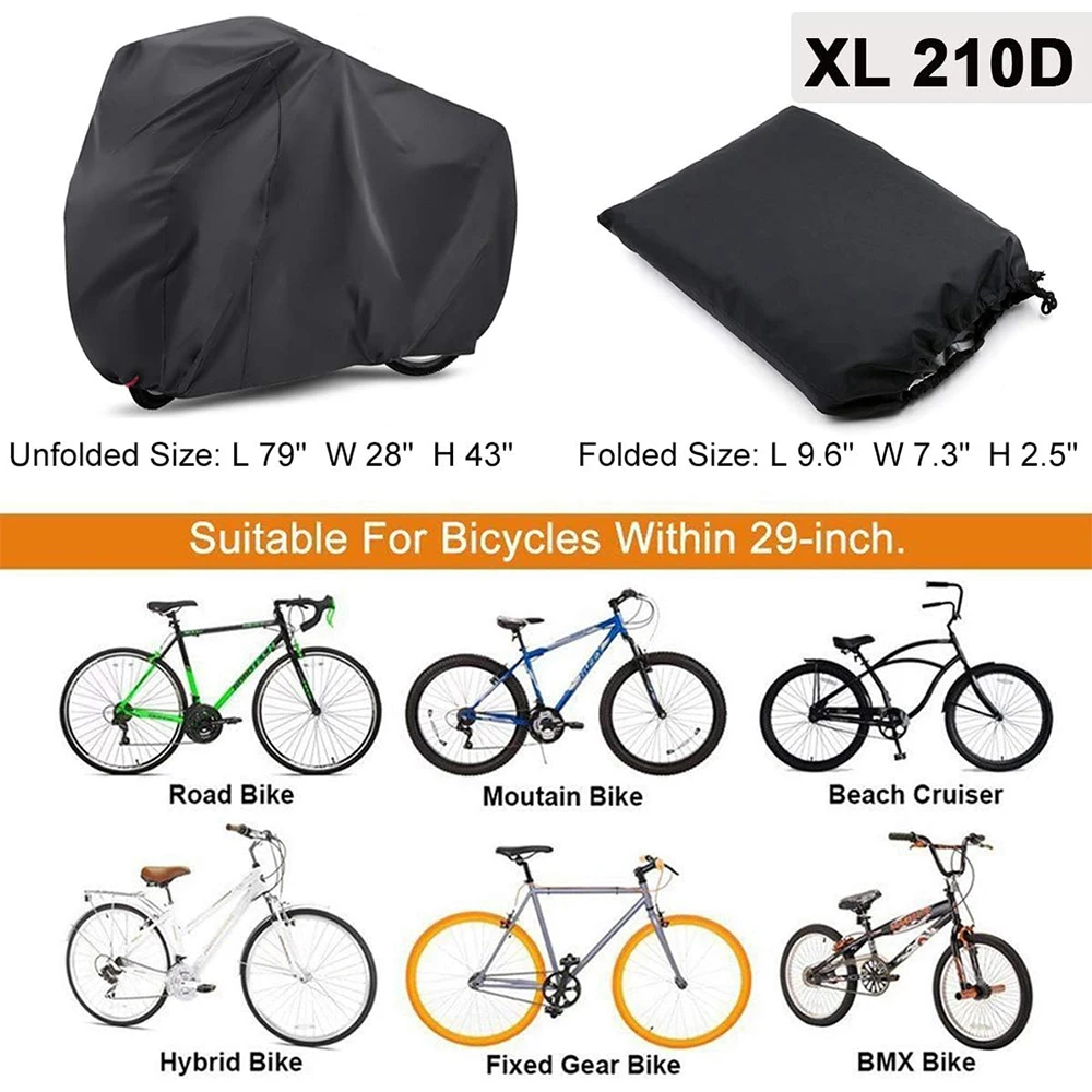 Outdoor Waterproof Bicycle and Motorcycle Covers, Oxford Fabric, Rain, Sun, UV, Dust, Wind Proof, Mountain Road, Electric Bike