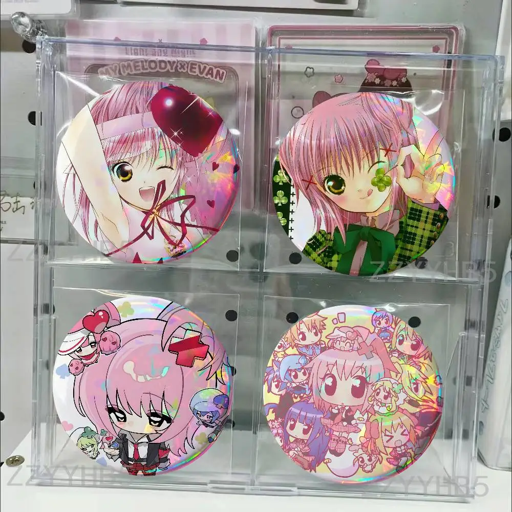 Anime S-Shugo Chara Amu Meme Coin Badges Tinplate Round Brooch Custom Anime Role Enamel Pins Gifts for Fans Friends