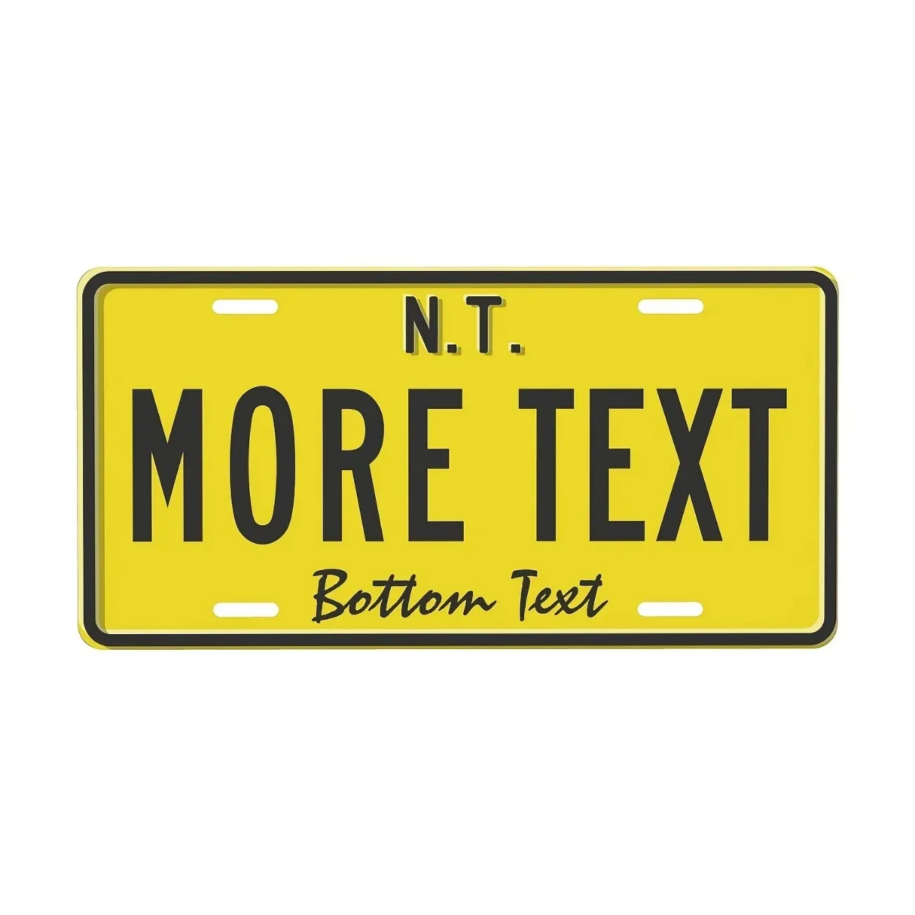 [2D Flat] Custom Northern Territory Yellow Base Metal Plaque, Vintage Garage Wall Decor 12