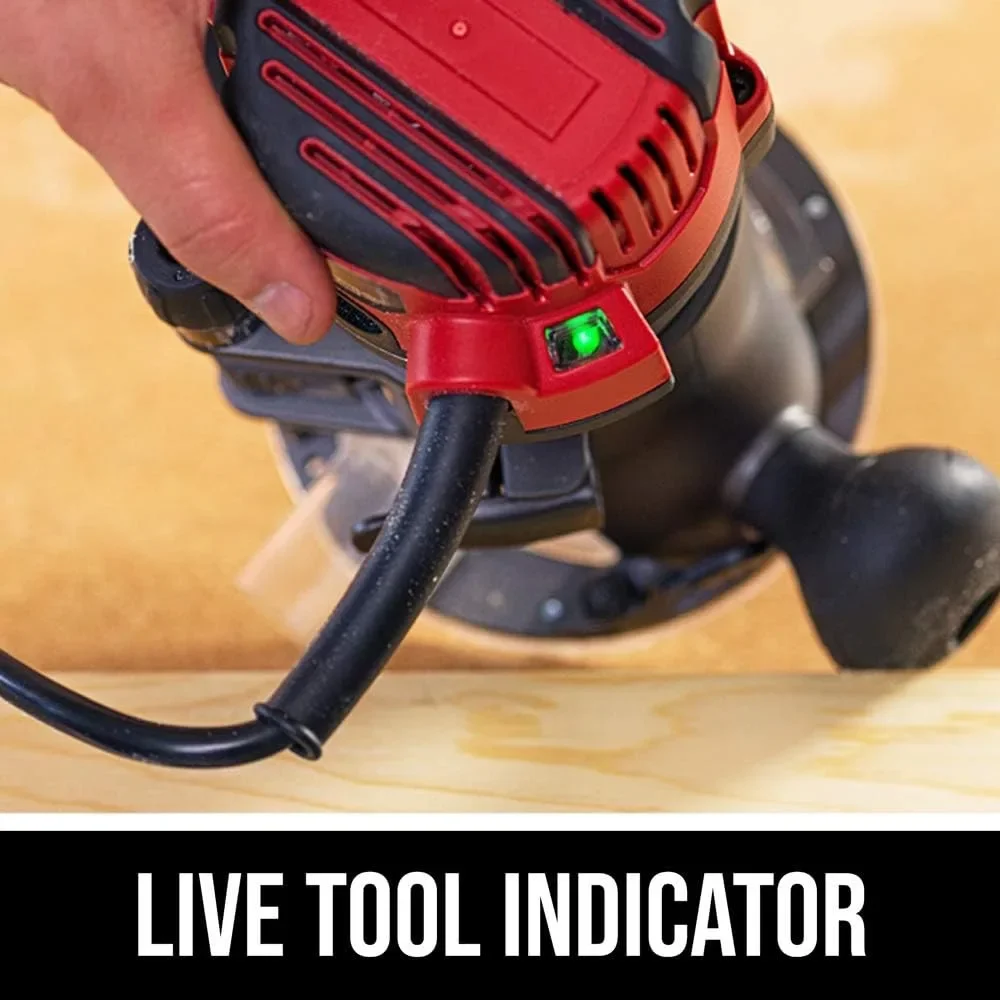 Portable 10 Amp Fixed Base Corded Router LIVE TOOL INDICATOR DURABLE