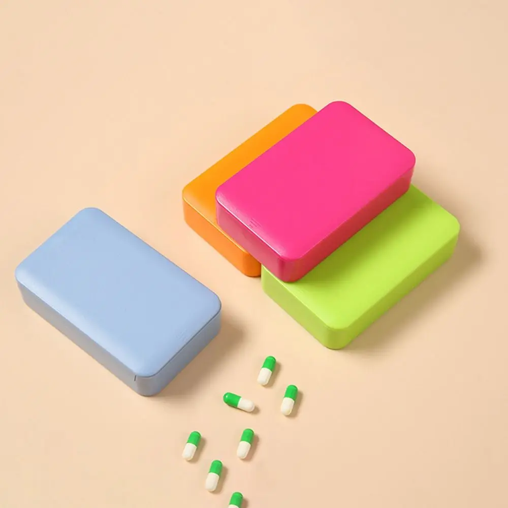 Portable Pull-out Dispenser Pill Box Dust Prevention Creative 6-cell Dispenser Pill Case Moisture-proof Large Capacity