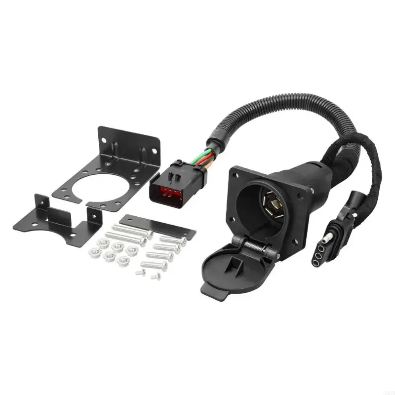 

Адаптер освещения прицепа с двойным разъемом, 10-контактный к 4 + 7-контактному жгуту проводов, нержавеющий корпус из 56038366AB