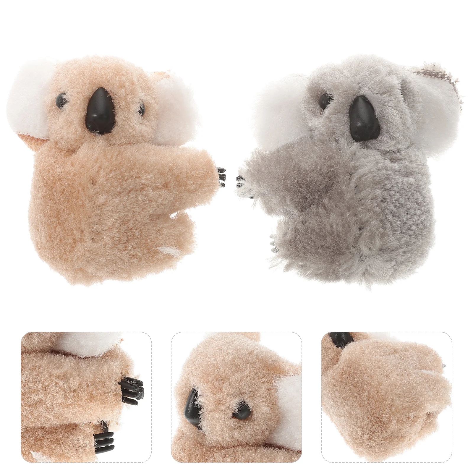 4 Pcs Hair Clip Koala Hairpin Women Clips Fuzzy Headgear Accessories Barrettes for Girls Miss