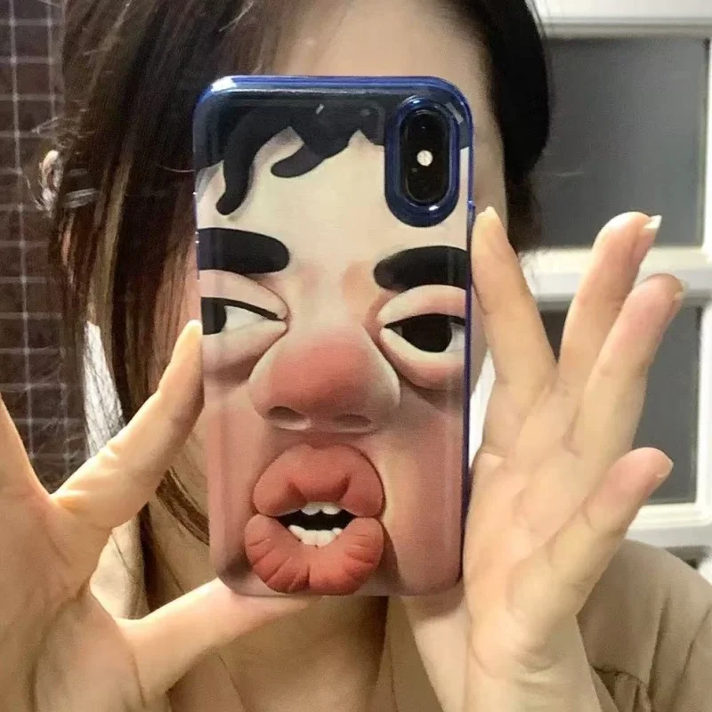 Covers 3D-Sense Clown Case for Apple IPhone 16 Pro Max 15 Ultra 14 Plus 13 Mini Anti-Drop Full Coverage Funny Mobile Phone Cases