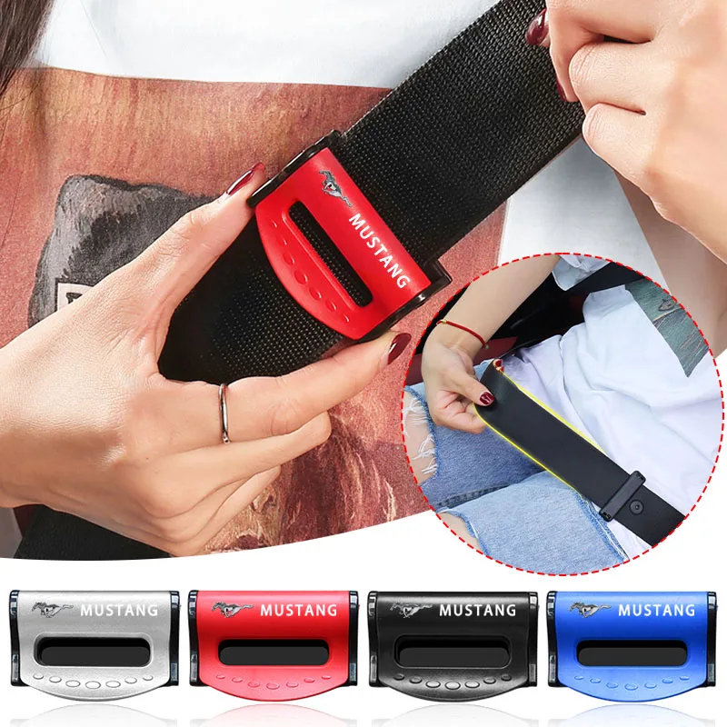 

Автомобильный ремень безопасности, ограничитель остановки, регулятор, пряжка ремня безопасности, автомобильная наклейка для Ford Mustang, универсальный большой размер Mustang Shelby GT 2025