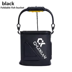 Outdoor fishing bucket foldable EVA thick live fish bucket bait bucket with rope/handle fishing accessories tool outdoor