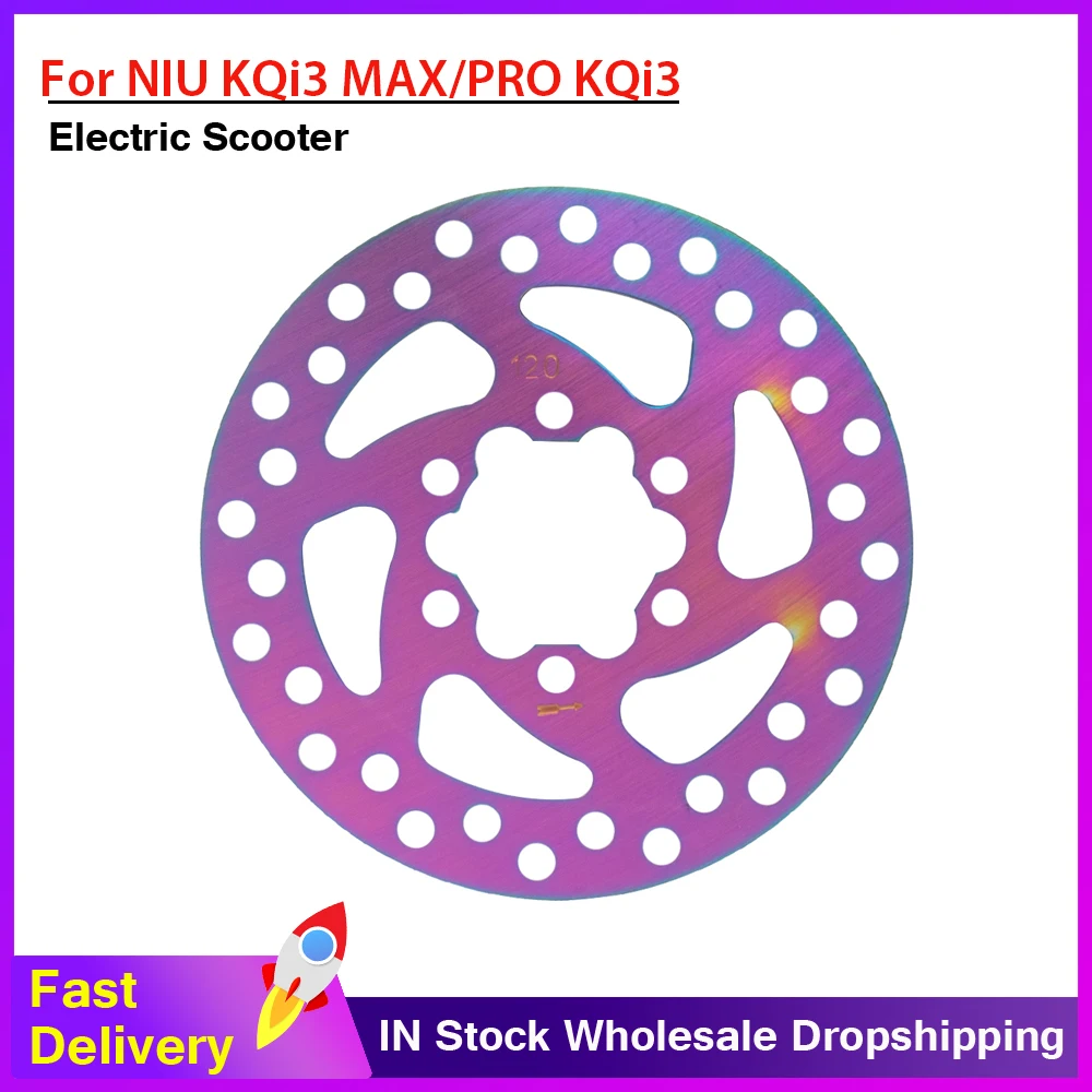 120MM Brake Disc For NIU KQi3/KQi3 MAX/PRO KQi3 Electric Scooter 6 Holes Brake Disc Wear-Resistant With Screw Accessories