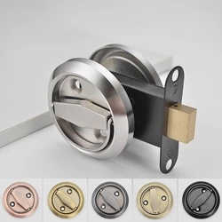 Stainless Steel Pull Ring Invisible Lock Indoor Concealed Single and Double Sided Invisible Door Lock Embedded Door Lock