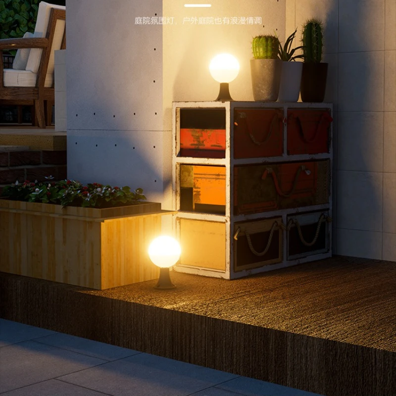 LED الكرة ضوء الشمسية مصباح في الهواء الطلق مصباح حديقة مضيئة الكرة بركة طاولة غرفة النوم حفلة إضاءة الحديقة التحكم عن بعد مقاوم للماء #5