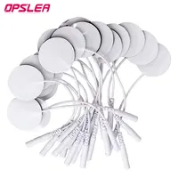 Almohadillas de electrodos redondas no tejidas de 3cm para Estimulador muscular Tens EMS, masajeador de acupuntura, pegatina de masaje reutilizable para la salud, 50/100 Uds.