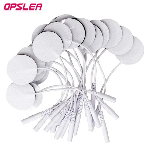 Almohadillas de electrodos redondas no tejidas de 3cm para Estimulador muscular Tens EMS, masajeador de acupuntura, pegatina de masaje reutilizable para la salud, 50/100 Uds.