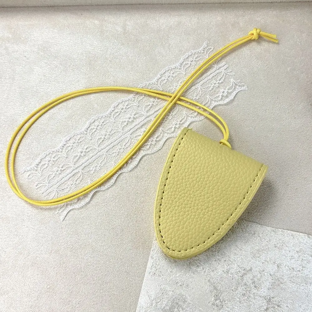 PU Leather Eyeglasses Storage Bag Pendant Magnetic Hanging Neck Sunglasses Pendant Clip Simple Durable