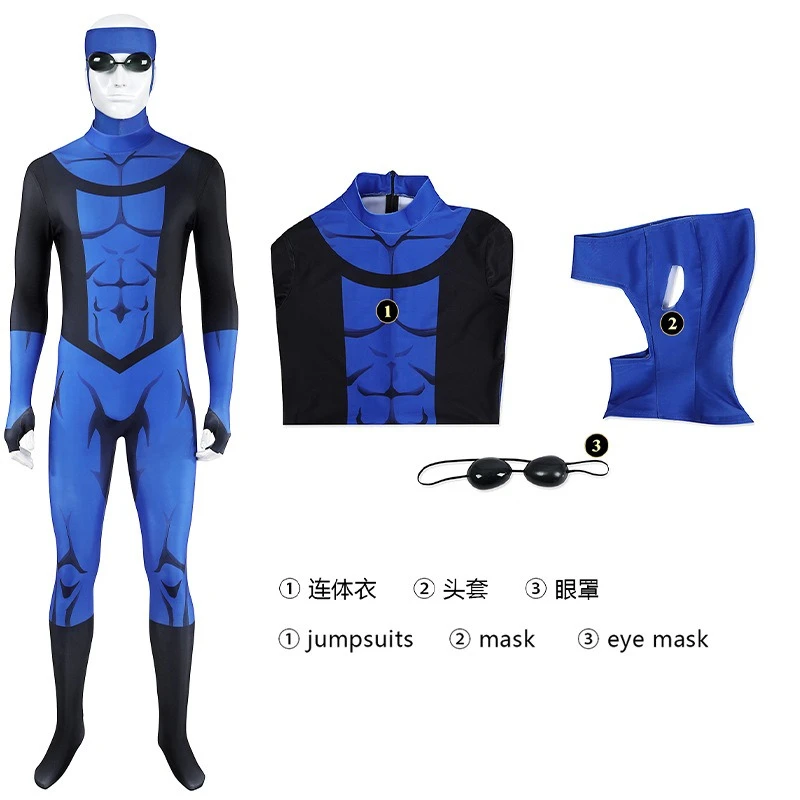 

Invincible Mark Grayson Cosplay Costume Zentai Jumpsuit Adult Men Halloween Carnival Party Full Body Fantasia Disguise Outfit