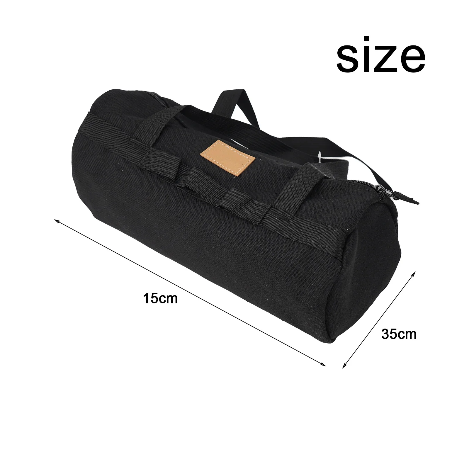 Canvas Tent Peg and Ground Nail Storage Organizer Bag with Handle for Camping Tools Hammer Rope Double Layer Reinforced Design