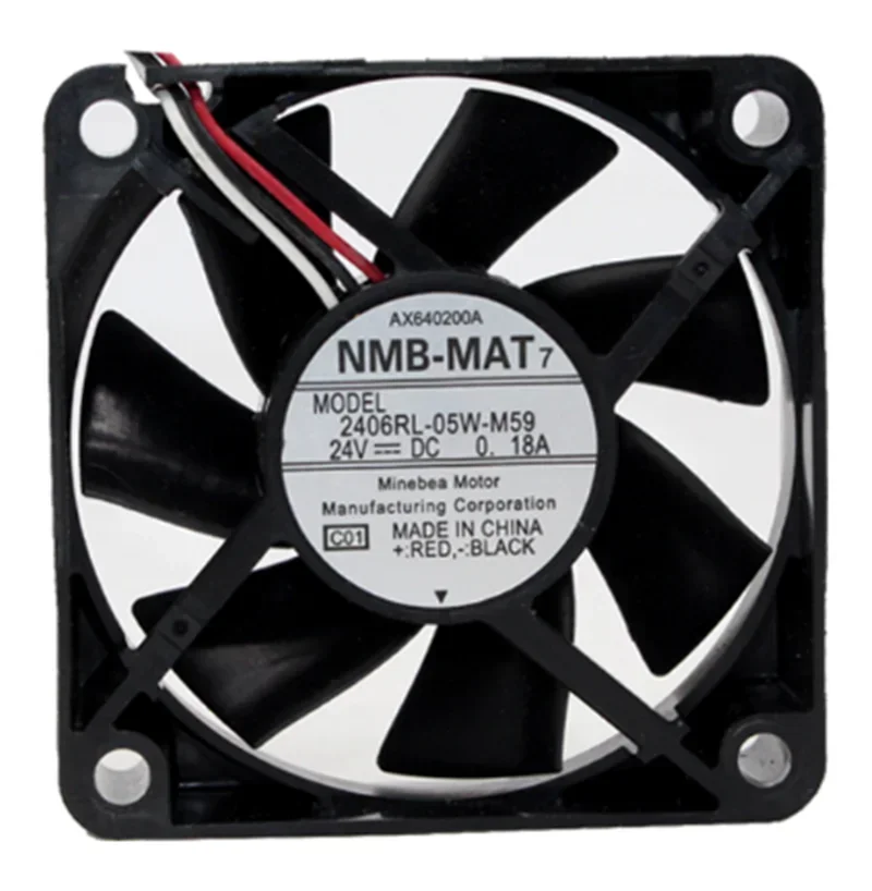 NMB-MAT 60MM 2406RL-05W-M59 DC 24V 0.18A 6015 60MM 60*60*15MM Cooling Fan Frequency Converter Cooling fan with 2pin 3pin