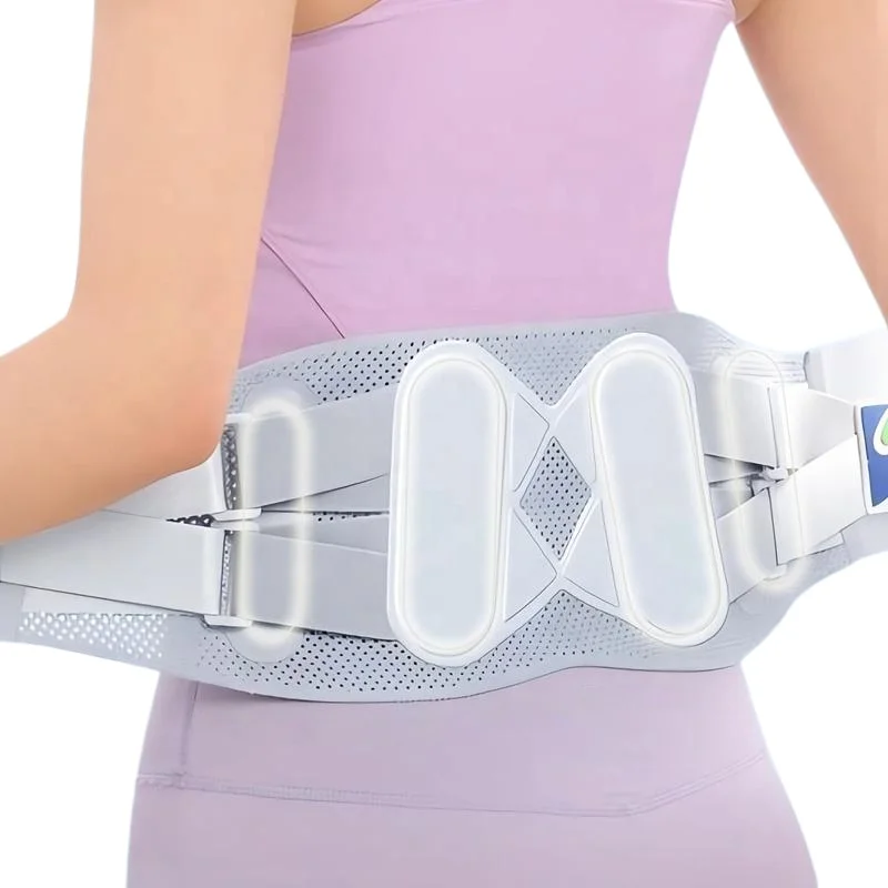 

Поясничный бандаж, двойная компрессионная поддержка талии, дышащий сетчатый пояс для поддержки поясницы при болях в нижней части спины, для фитнеса, тренировок