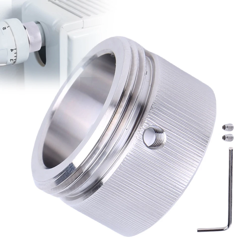 Stainless Steel Heat Valve Adapter Rustproof Radiator Valve Thermostat Head M30 X 15 Heating Valve Adapter for Kitchen Bathroom