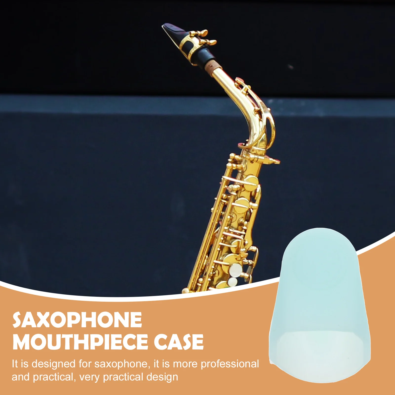

Mouthpiece Protective Cap Silicone Sax Case Cover Trumpet Sky-blue Tool Saxophone Protector