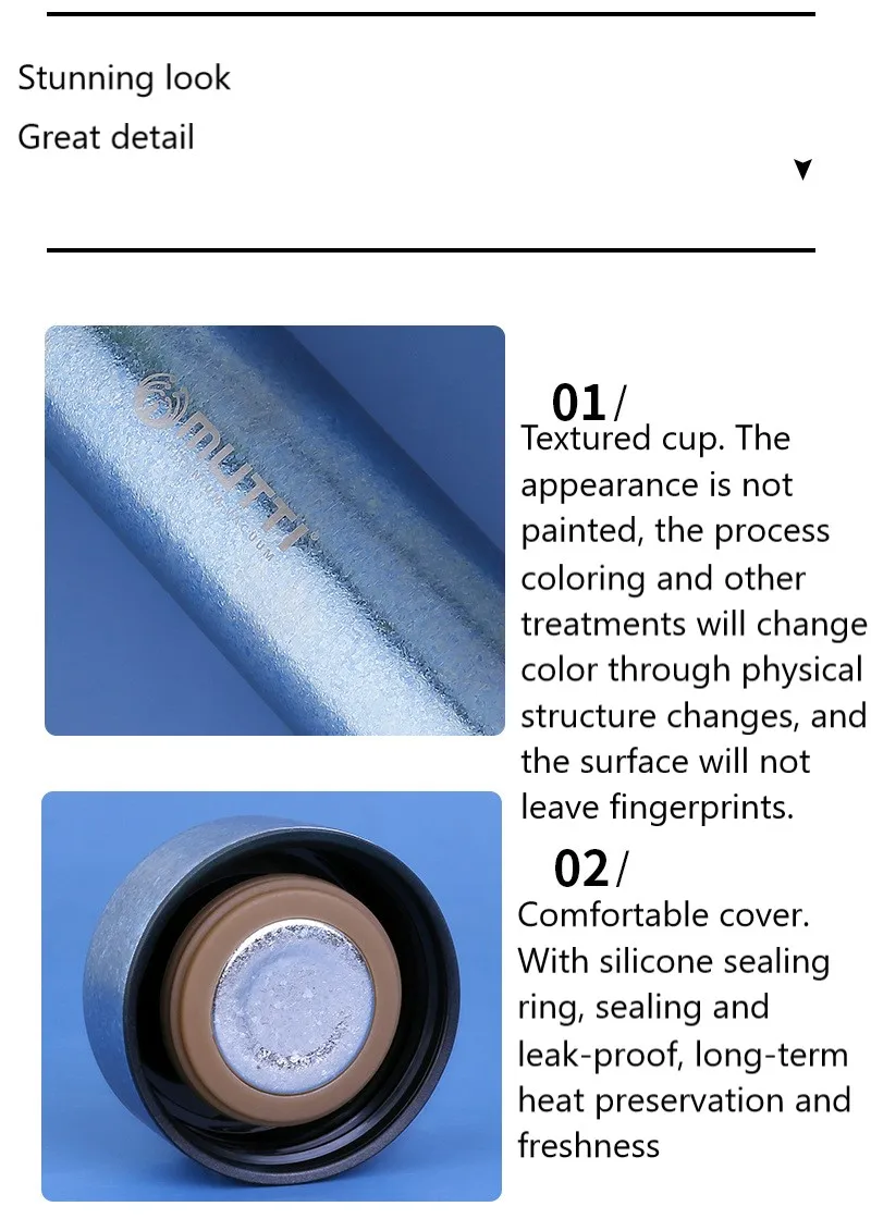 Titanium Vacuum Thermos Water Bottle Titanium Vacuum-Insulated Travel Mug Titanium Spill-Proof Cup Mug Titanium Double-Wall Cup