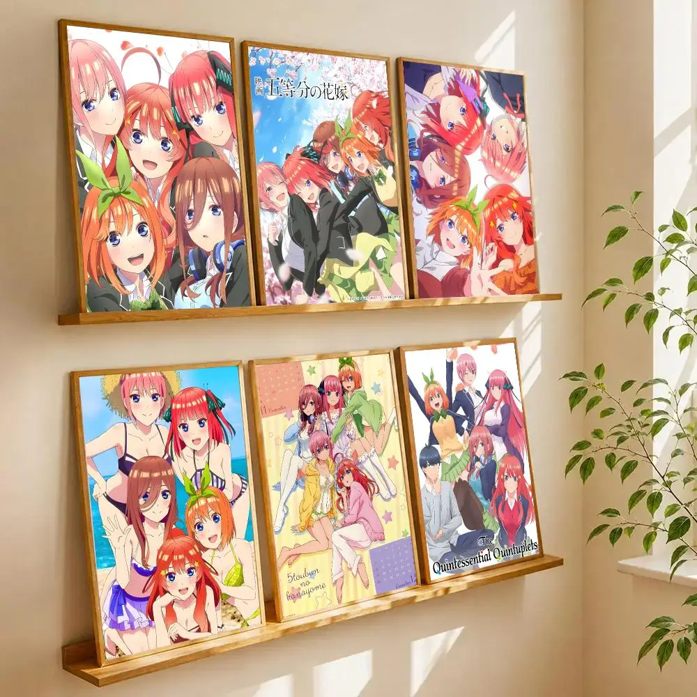 Q-Quintessential Quintuplets Poster High-definition Waterproof Poster Stickers Suitable For Bedroom Living Room Home Decoration