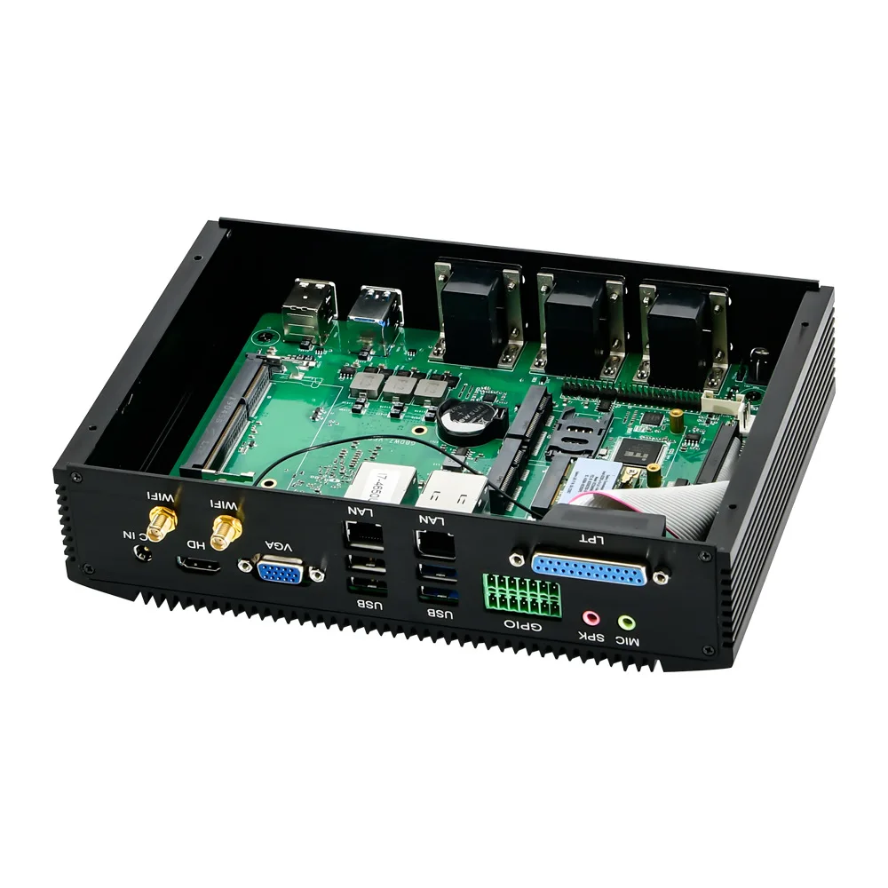 Core i5 7200U all-aluminum fanless mini industrial computer 3G/4G micro industrial computer embedded host