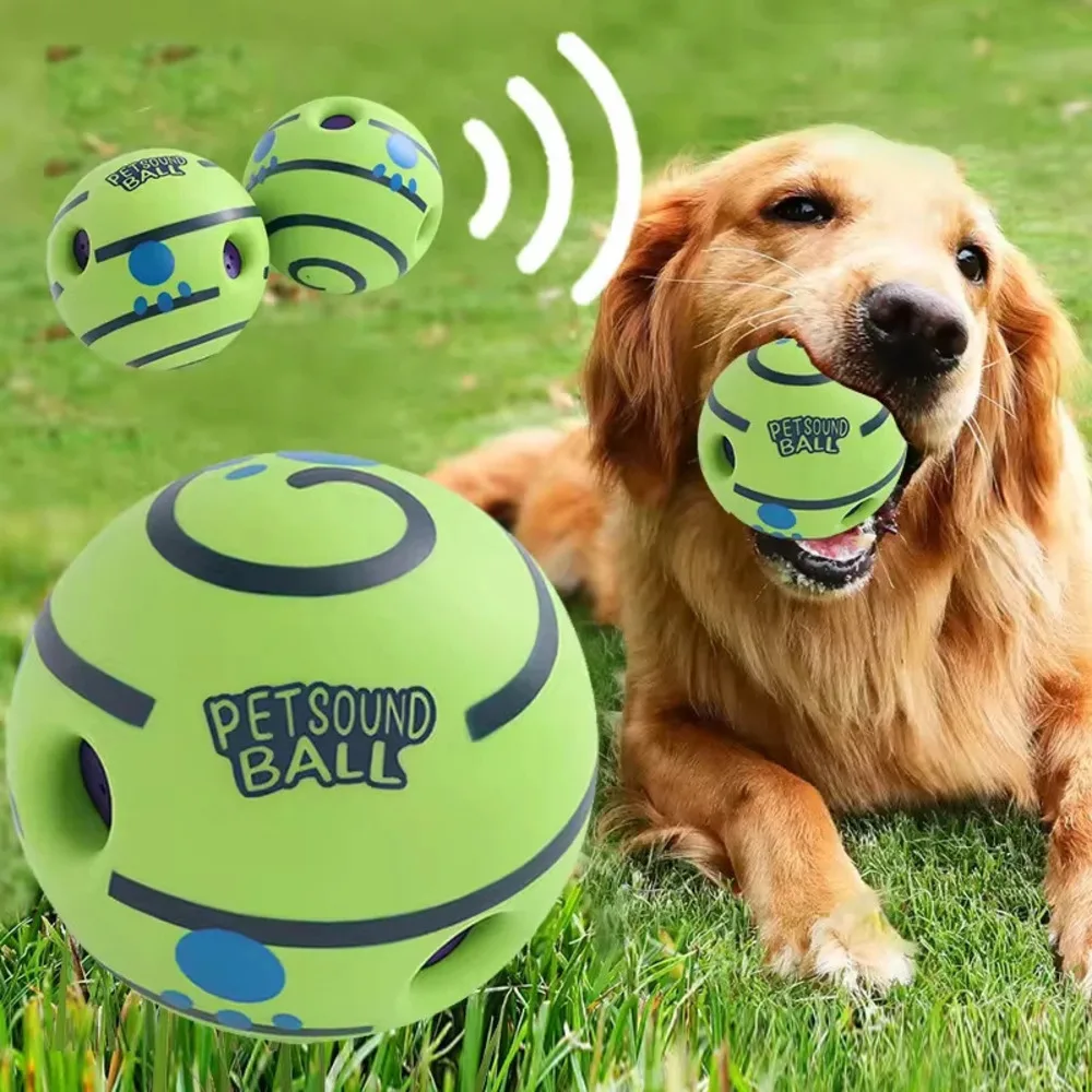 Pet Teeth Grinding Toy Dog Chewing Sound Play Giggle Ball Pet Indoor Outdoor Interactive Training Ball Toys