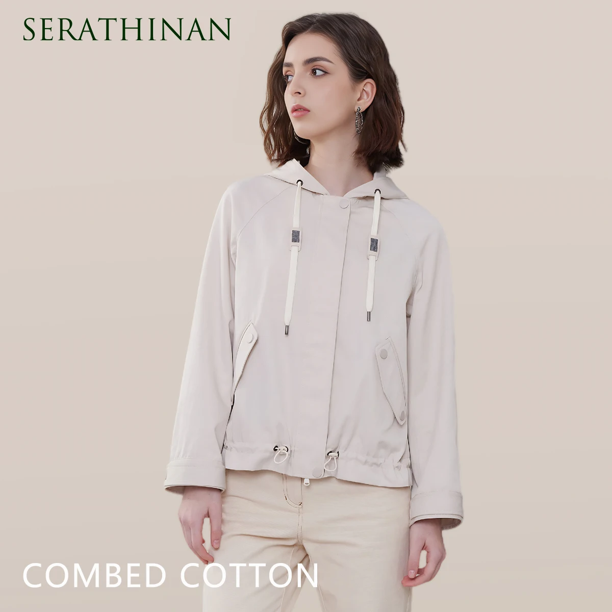 

K2101W Luxury Women's Clothing Combed Cotton 2024 Spring and Autumn Long Sleeved Hoodies