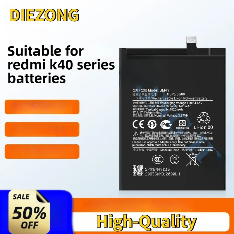 In Stock Brand new phone battery compatible with Xiaomi Redmi K40 / K40 Gaming / K40 Pro