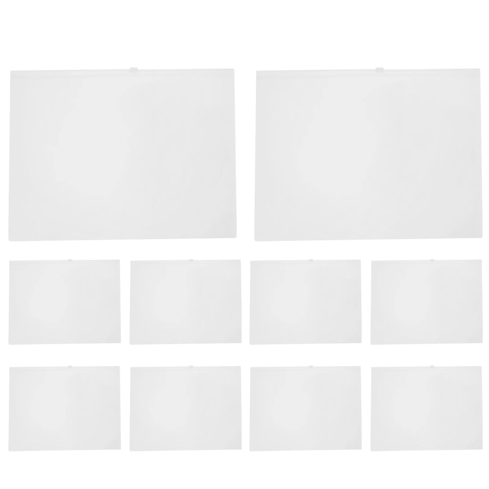 

10Pcs Adorable Pencil Bag Multi-Use Pen Organizer Large Capacity File Bag Travel Makeup Accessories Storage