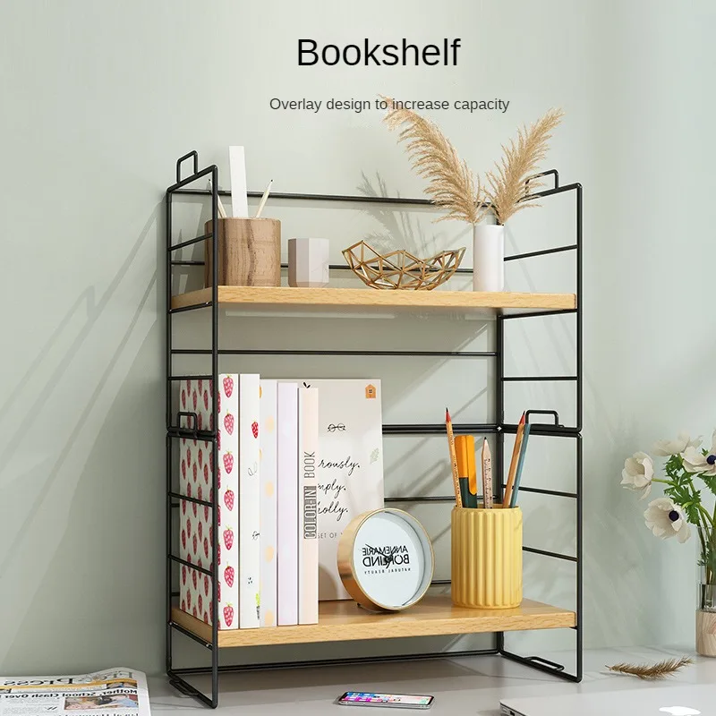 Desktop Storage Rack Desk Storage Office Multi-layer Dormitory Desk Organization Dining Table Table Shelf Small Bookshelf