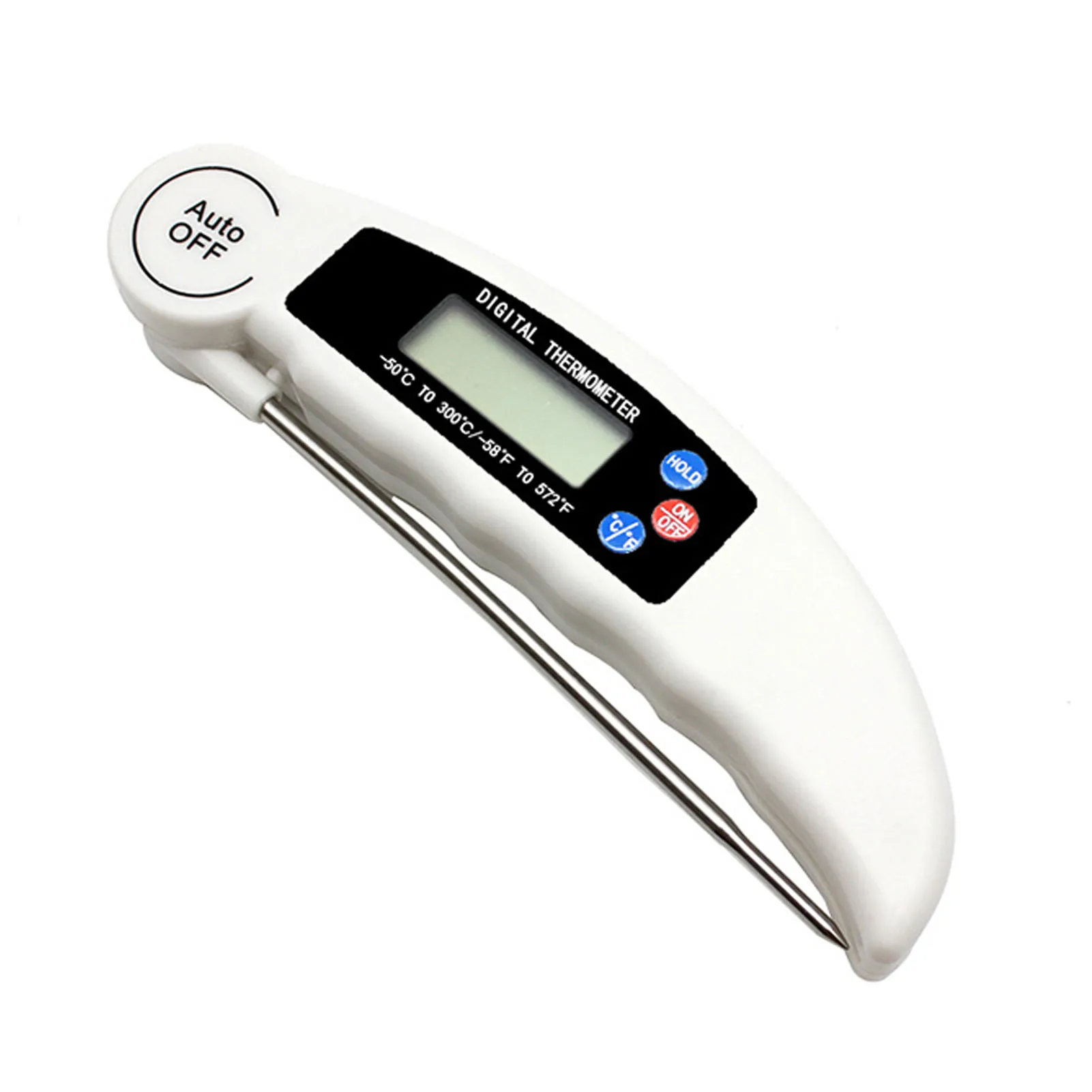 LCD Display Cooking Foldable Probe Grilling Baking Digital Home Kitchen Battery Powered Auto On Off Food Thermometer Portable