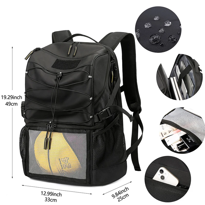 Climbing Backpack Men Women Large Capacity Travel Daypack Basketball Volleyball Soccer Rucksack Leisure Commuting Shoulder Bag view 6